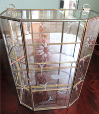  Glasvitrine - Sammelvitrine - Setzkasten - Wandvitrine mit Glasschnitzereien