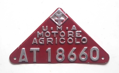 Nummernschild italien traktor