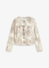 Neu twill jacke 46 beige - twill-jacke, gr.