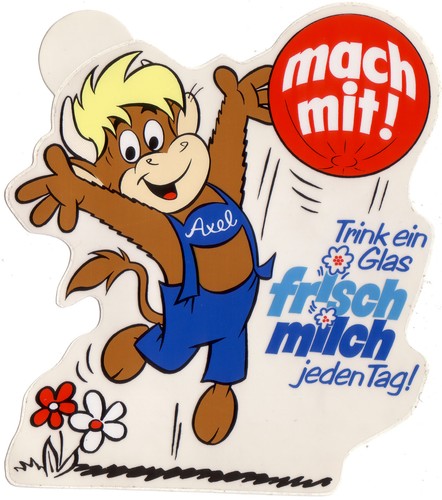 Axel die kuh milch aufkleber - milch,