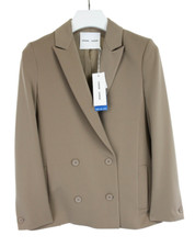 Samsoe Hoys Blazer Damen 2XS Zweireihig Spitze Revers Brown