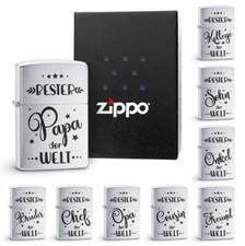 Original Zippo Benzinfeuerzeug mit Gravur "Bester der Welt"