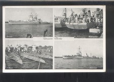 alte Ansichtskarte 1943 Kriegsschiffe -4 Bild-AK aus Ahlbeck