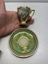 Mokka Tasse Barock Motiv Höhe 6,5cm Handgemalt  Vienna