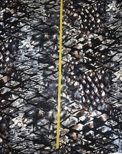 COUPON HOLLAND STOFFE braun/schwarz ca. 145x150mm STRETCH BAUMWOLLE ELASTHAN