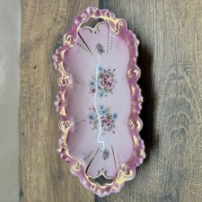 Chodov Porzellan Schale 20cm Rosa Gold Vintage Czech 