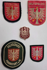 Konvolut 5 x Polizei Frankfurt Main bis 1965 HESSEN Abzeichen Patch TOP Rarität