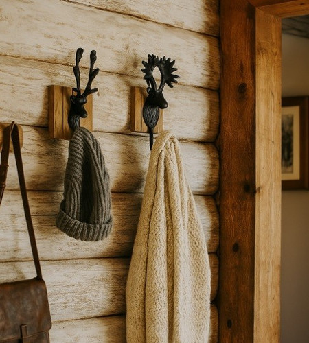 Stk große wandhaken - wandhaken, hirsch