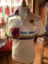 Radtrikot Hinault Canelli Damen Größe S kurzarm weiß Vintage Rarität!