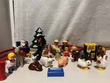 Playmobil 123 Weihnachten und Bauernhof Tiere Figuren Zäune Zubehör *neuwertig*