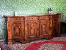 Gründerzeit Kommode Biedermeier Anrichte Barock Sideboard mit Intarsien Nussbaum