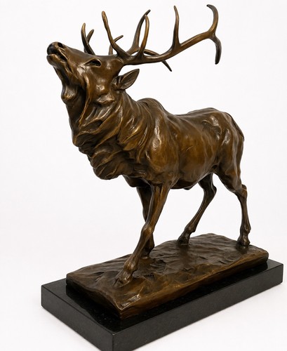 Bronzefigur hirsch nach alfred - nach,
