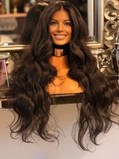 Braune lace front - front, perücke