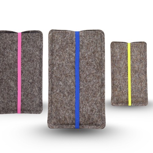Handyhülle aus filz mit - handyhülle,