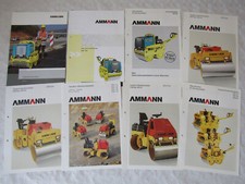 8 Prospekte Ammann DTV AR DVK Walzen Tandem-Vibrationswalzen wohl 90er 2000er