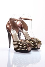 STEVE MADDEN High Heels Sandalen Schwarz mit Nieten Gr. 41