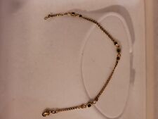 Damen Armkette Armband 750 Gelbgold massiv 3,56 gr. mit 3 kleinen Saphiren