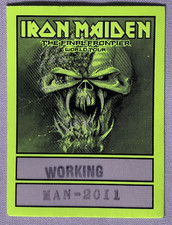 Iron Maiden Pass Ticket Original The Final Frontier Tour Manchester 2011