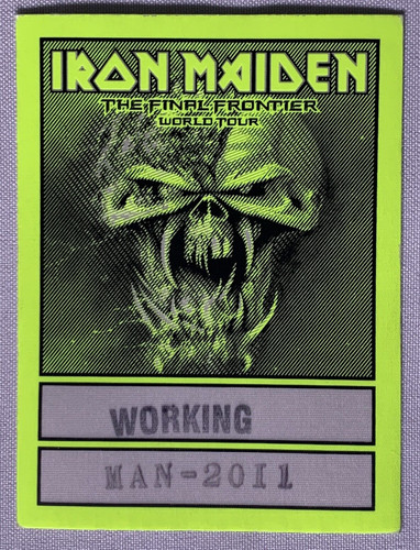 Iron maiden pass ticket - maiden,