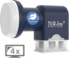 DUR-line Blue ECO Quad Stromspar-LNB 4 Teilnehmer 4-Fach digital Full HD 4K