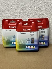 3x Original Canon Multipack 8 CLI-8 Cyan Magenta Gelb Druckerpatronen - NEU