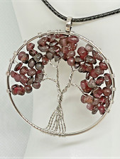 Granat Lebensbaum Anhänger