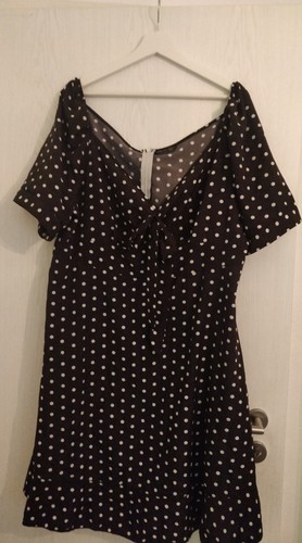 Schickes kleid schwarz punkte - kleid,