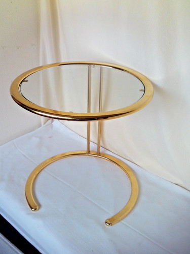 Beistelltisch mit glasscheibe - beistelltisch,