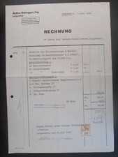 (1205) Rechnung Ing. Arthur Habegger, Langenthal 1945