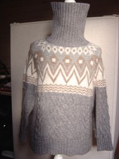 Pullover Norwegermuster Strickpulli Esprit XS Rollkragen