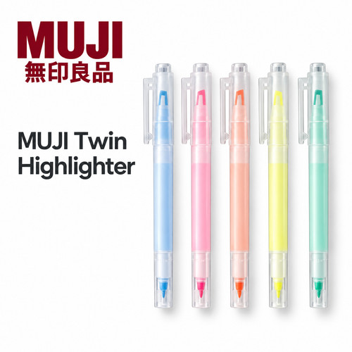 Muji twin textmarker - muji,