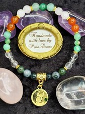 STIER Sternzeichen Armband Geburtsstein Edelstein MOOSACHAT BERGKRISTALL u.a. gf