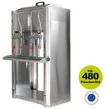 Abfüllgerät, Abfüll Maschine Anlage  für Flaschen, 4 Stationen, Edelstahl  