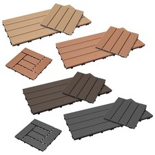 WPC Terrassenfliesen Premium 30x30 /30x60 cm Balkonfliese Holzdiele Klickfliesen