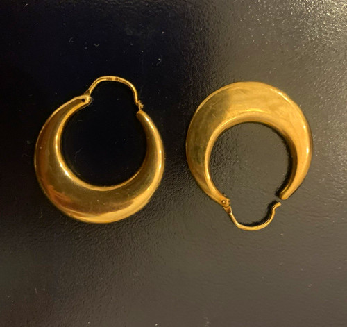 Elegante gold creolen mond - elegante,
