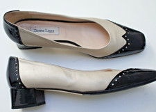 DONNA LAURA,Itay  Halbschuh, Bequemschuh  creme/schwarz Lack/Glattleder, Gr, 40