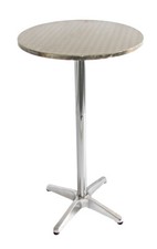 Alu-Stehtisch höhenverstellbar 70/110cm, Ø=60cm klappbar, Fuß mit Betoneinguss