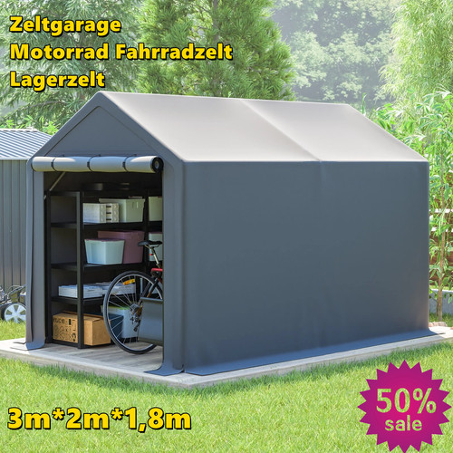 Zeltgarage motorrad - 3m,