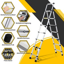 Teleskopleiter Stehleiter Alu