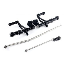 Vorverlegte Fussrastenanlage für Harley Davidson Dyna 00-13 schwarz C-Ware