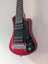 Höfner Shorty Deluxe Reisegitarre Rot Metallic - Sehr Gut
