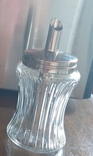 BMF Zuckerspender Dosierer Zuckerdosierer Zuckerstreuer Glas & Metall  H 15 cm