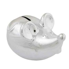 Spardose Maus silber