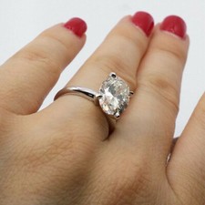 Oval solitär diamant - oval,