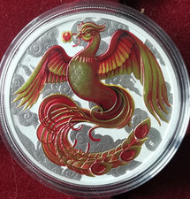 2022  Australien 1 Dollar  Silber 1 oz  Myth`s and Legends- Phönix  farbig