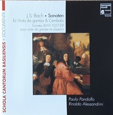 Johann Sebastian Bach - Sonaten Für Viola Da Gamba & Cembalo  | CD G
