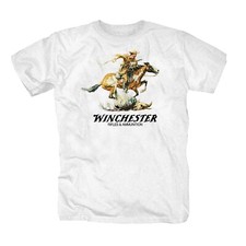 Winchester USA Western Waffen Gewehr Wilder Westen T-Shirt S-5XL weiss