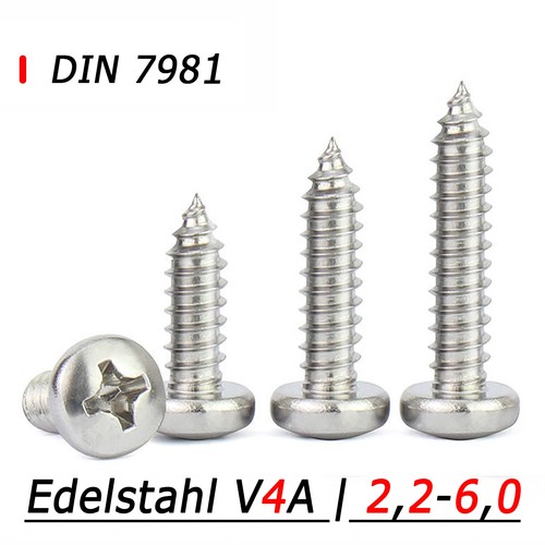Blechschrauben edelstahl v4a - edelstahl,