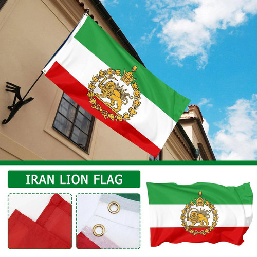 Iranische fahne löwe - fahne,, shah