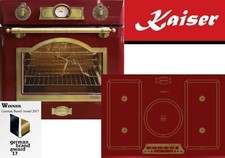 Luxus Angebot Herdset Kaiser Empire Bordeaux Backofen + Induktionskochfeld 77 cm